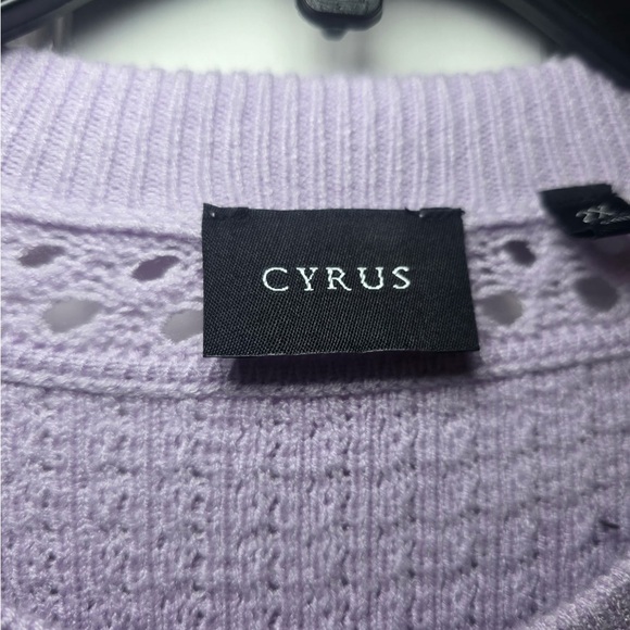 Cyrus Woman’s Lavendar Sweater Size 2X NEW Plus Textured Retail $99 Light - Picture 2 of 11
